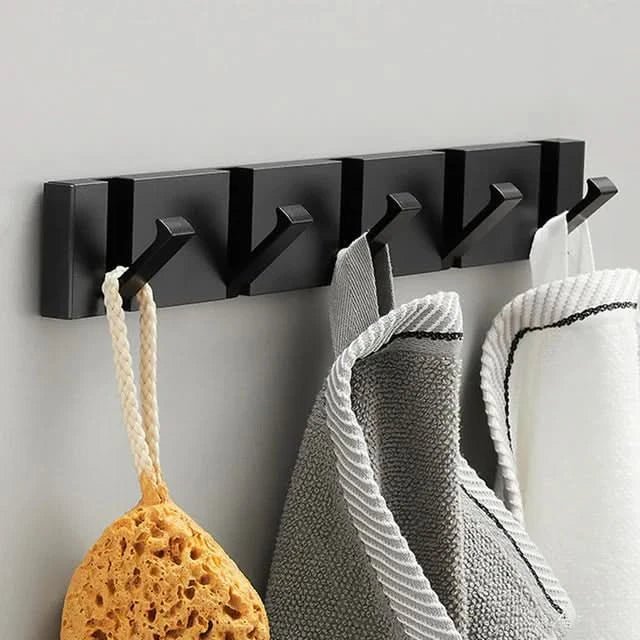 Foldbar Metal Vægkrog med Flere Kroge – Pladsbesparende og Moderne
