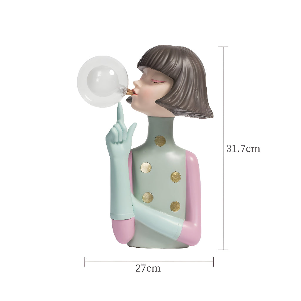 Kunstnerisk Bordlampe med Figurer – Unik, Legesyg og Atmosfærisk
