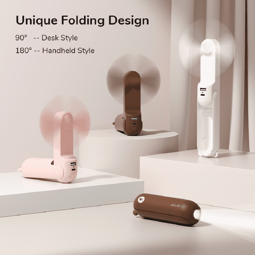 Håndventilator | Ventilator med USB & Lommelygte | LuftBuddy
