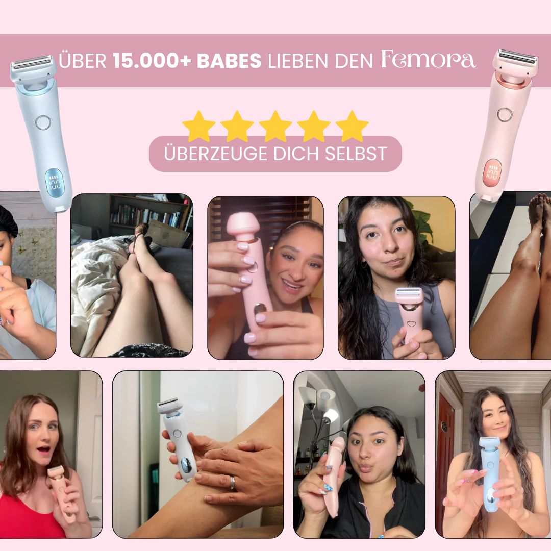 Intimbarbermaskine til kvinder | Elektrisk damebarbermaskine til intimområdet | Bikini Trimmer | Femora