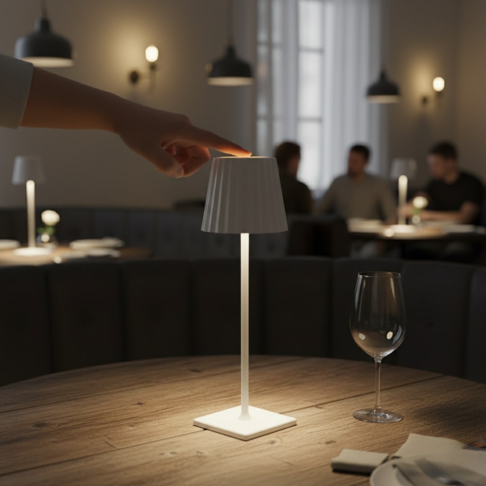 Trådlampe | Lampe til stuen | Moderne bordlampe med batteri | VelaLume