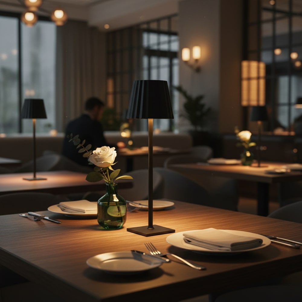 Trådlampe | Lampe til stuen | Moderne bordlampe med batteri | VelaLume