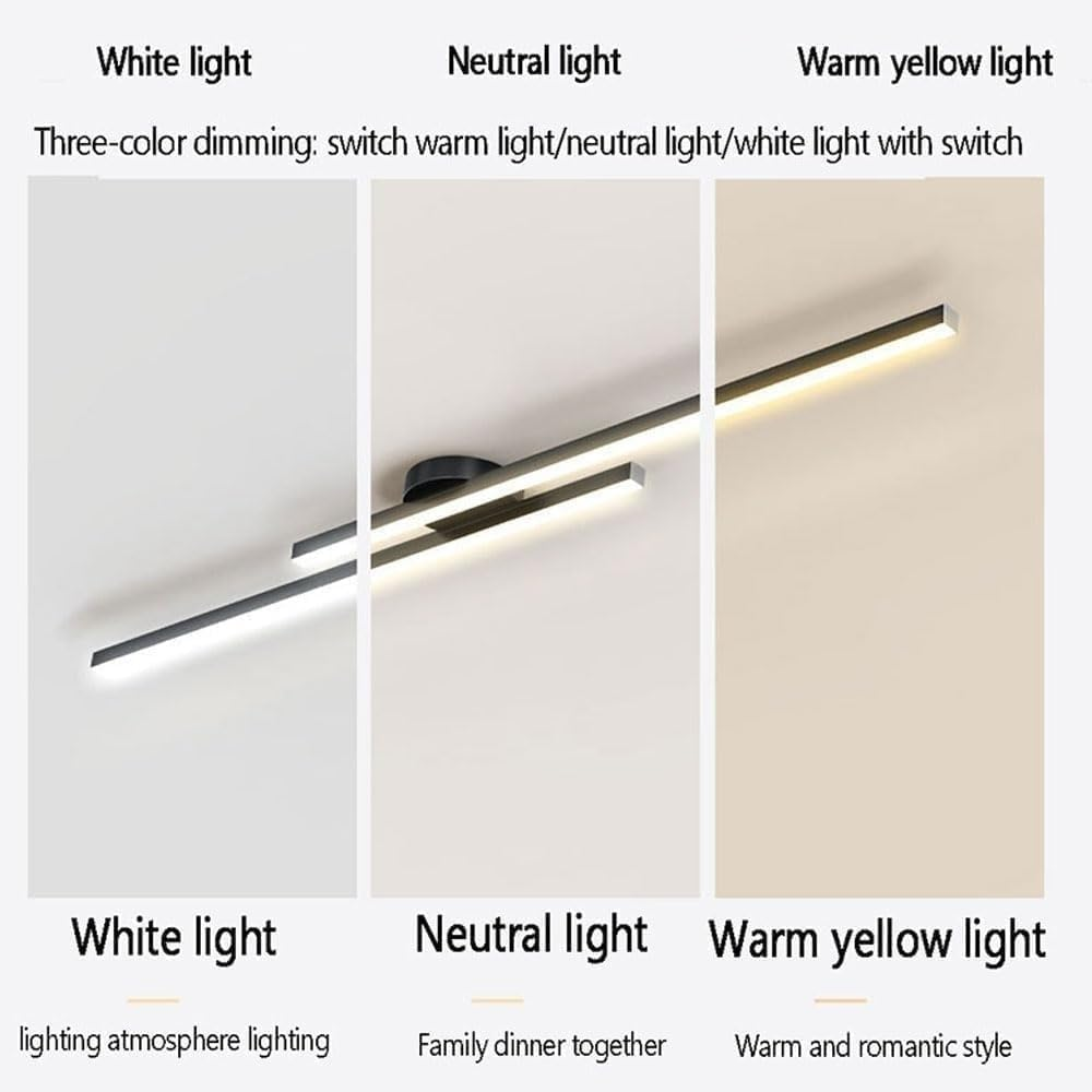 Minimalistisk Aluminium LED Loftlampe Fra LumenVale Til Stuer Design