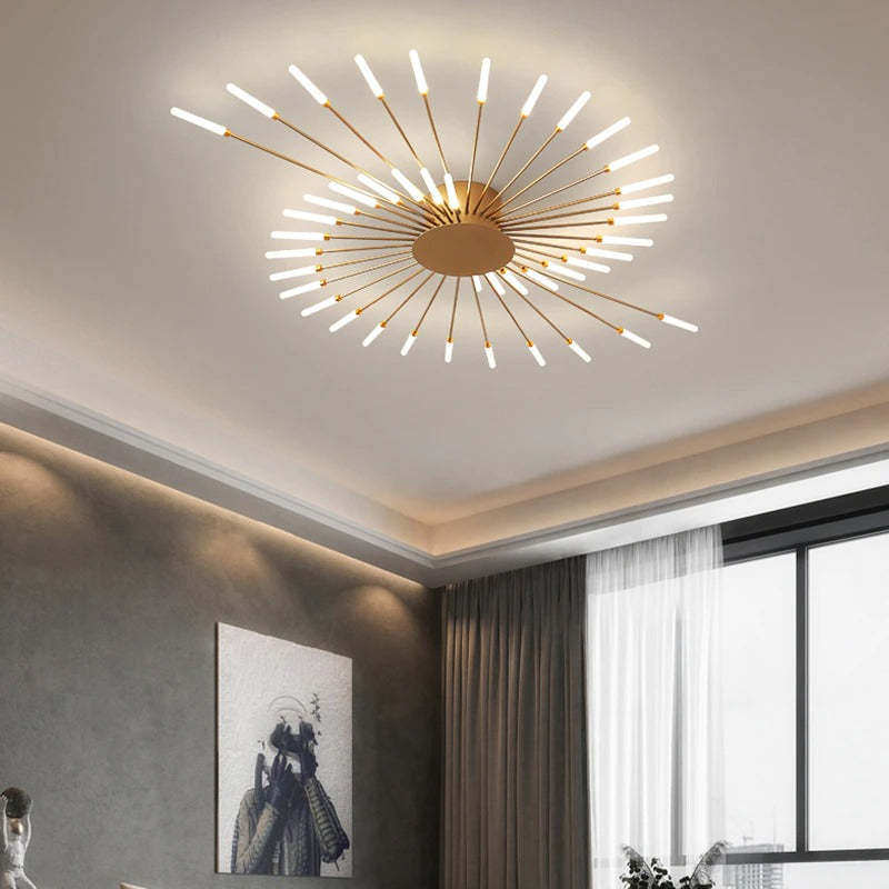 Astralis Moderne Loftkrone med LED Fyrværkeri Design