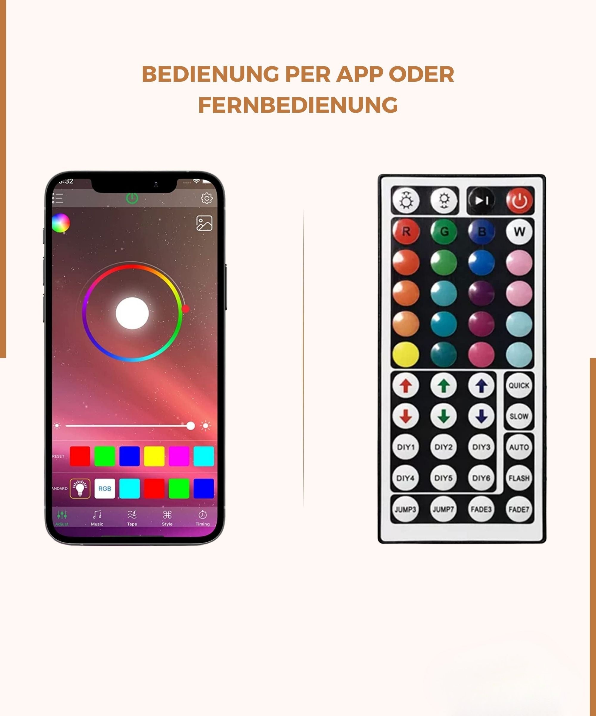 LED Strips 15 Meter | LED Strip med App & Fjernbetjening | LED Belysning | StreifLux