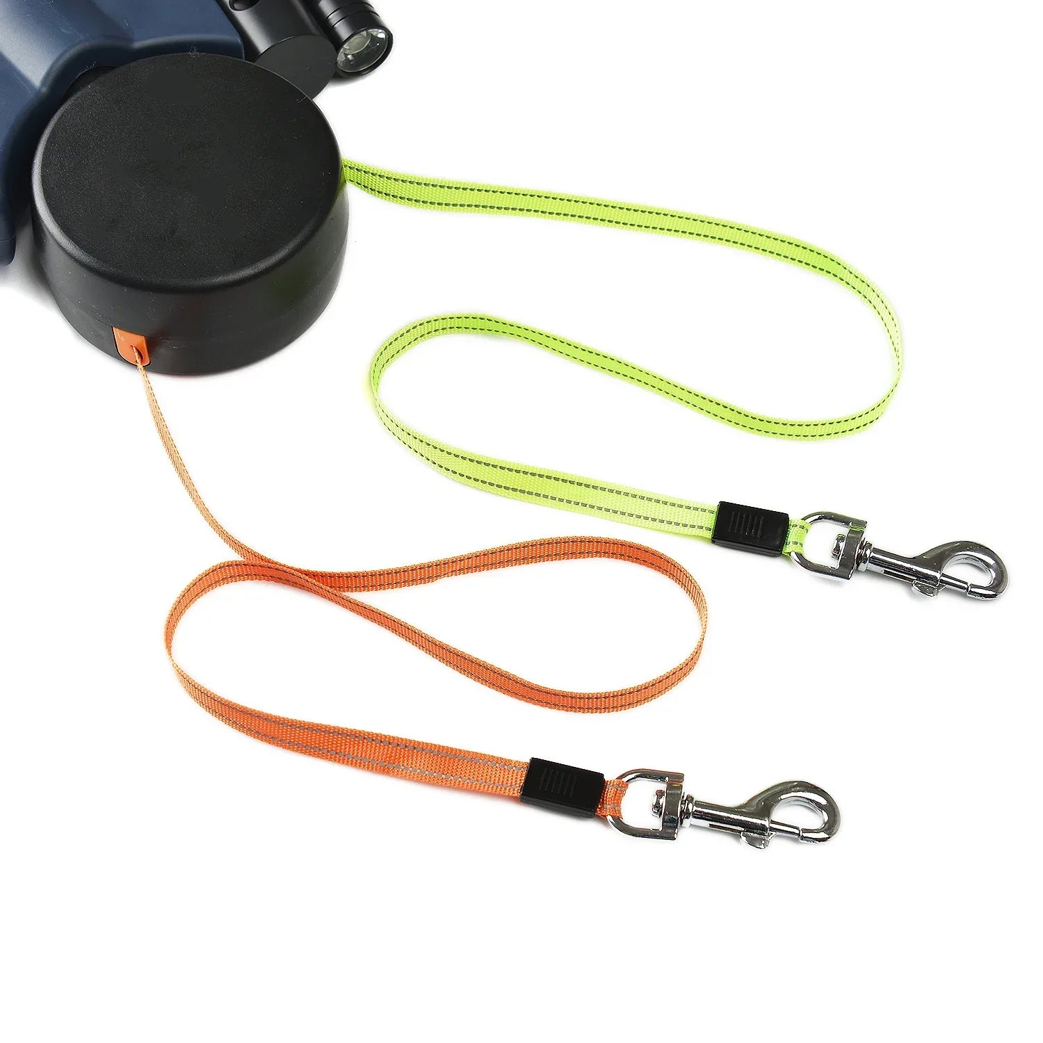Hund Dobbeltline med Affaldsposerholder & LED Lys | LeinenMeister
