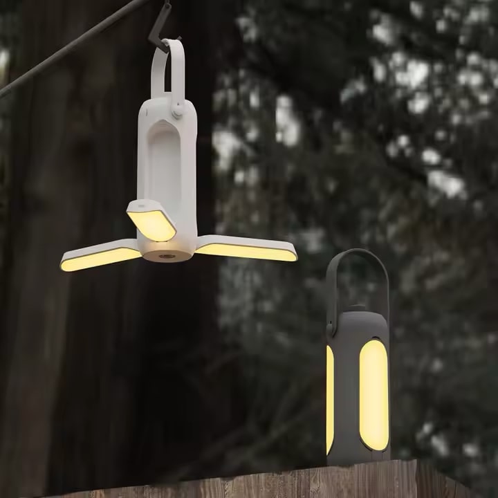 Akku Bordlampe | Udendørs Campinglampe med Powerbank | LichtHeld
