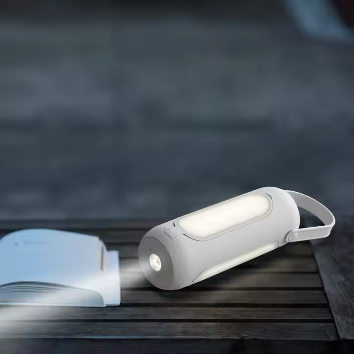 Akku Bordlampe | Udendørs Campinglampe med Powerbank | LichtHeld