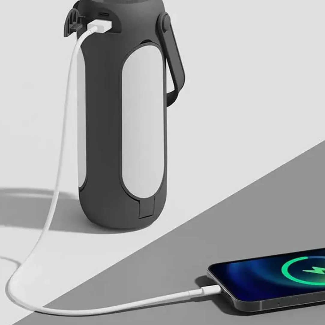 Akku Bordlampe | Udendørs Campinglampe med Powerbank | LichtHeld
