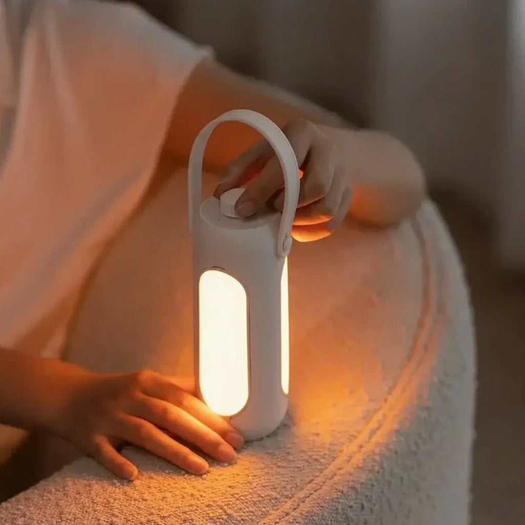 Akku Bordlampe | Udendørs Campinglampe med Powerbank | LichtHeld