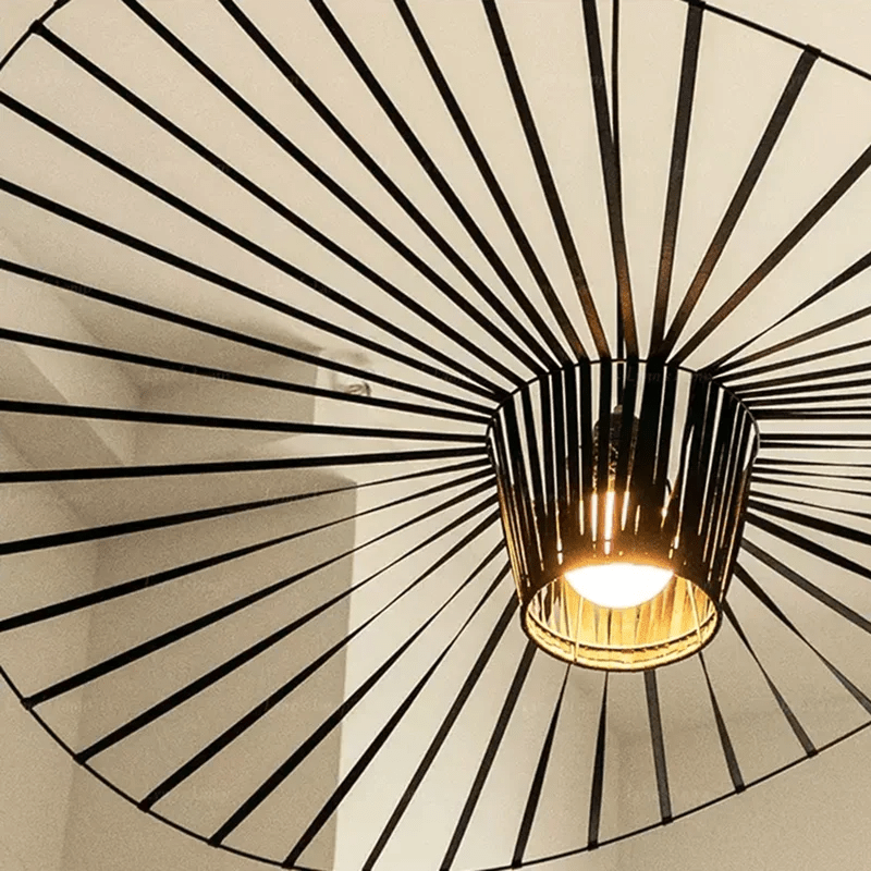 Vexaera Jernramme Kranse med Stofskærm, Art Deco Inspireret Belysning