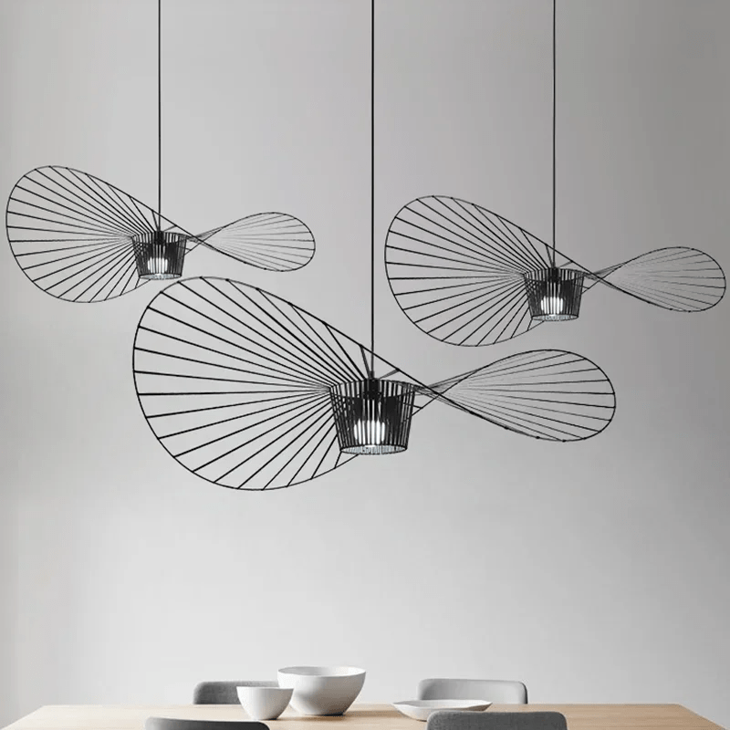 Vexaera Jernramme Kranse med Stofskærm, Art Deco Inspireret Belysning