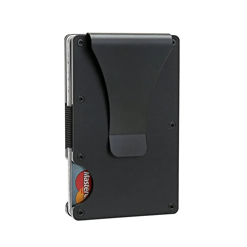 Titanium Matte Cobalt Kortholder – Slank & Stilfuld RFID-pung til Mænd & Kvinder