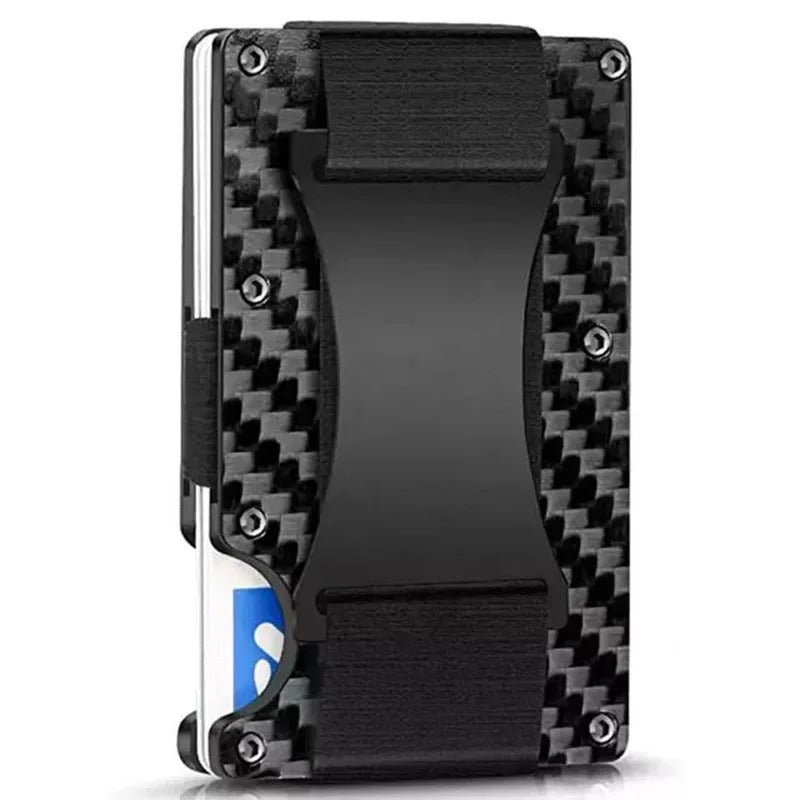 Titanium Matte Cobalt Kortholder – Slank & Stilfuld RFID-pung til Mænd & Kvinder