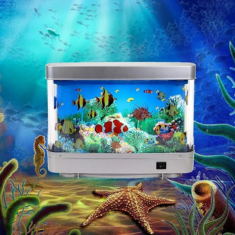 AquaHaven LED akvarielampe | Stressaflastende akvarielys med tropisk fiskedisplay