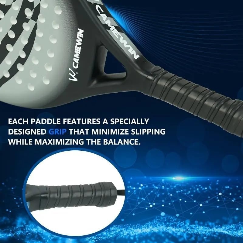Herre Carbon Fiber Paddle Tennis Ketcher med Greb & Taske