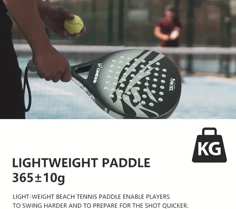 Herre Carbon Fiber Paddle Tennis Ketcher med Greb & Taske