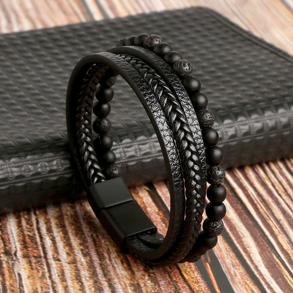 Mænds Stilfulde Armbåndsæt - Moderne Kant