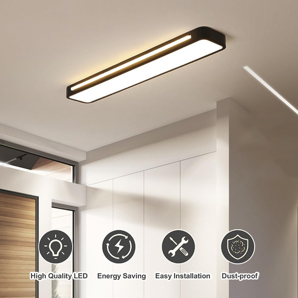 Minimalistisk Lang LED Loftlampe til Moderne Rum