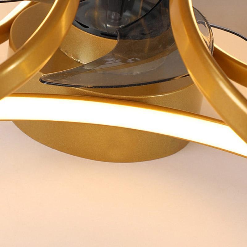 Moderne Blomst LED Loftventilator Lys med Fjernbetjening