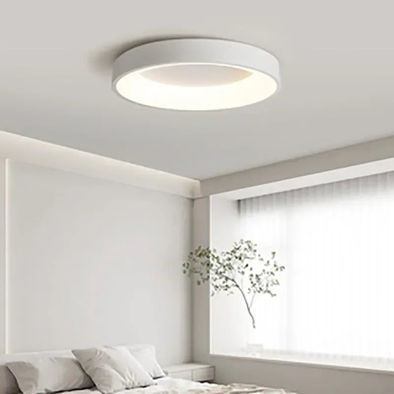 Moderne Nordisk LED Loftlampe - Slankt Rundt Minimalistisk Design