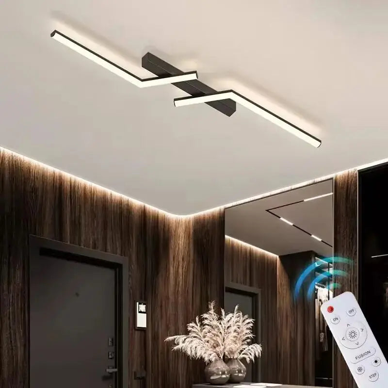 Moderne LED Loftlampe med Slank Linje Design til Stilfuld Belysning