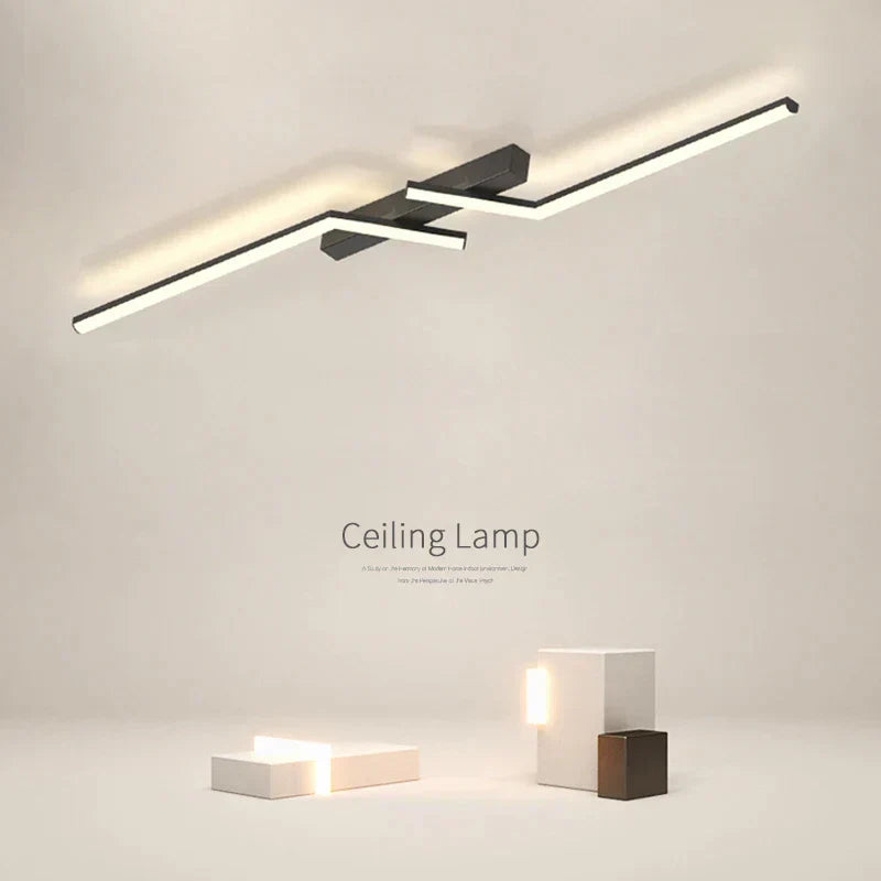 Moderne LED Loftlampe med Slank Linje Design til Stilfuld Belysning