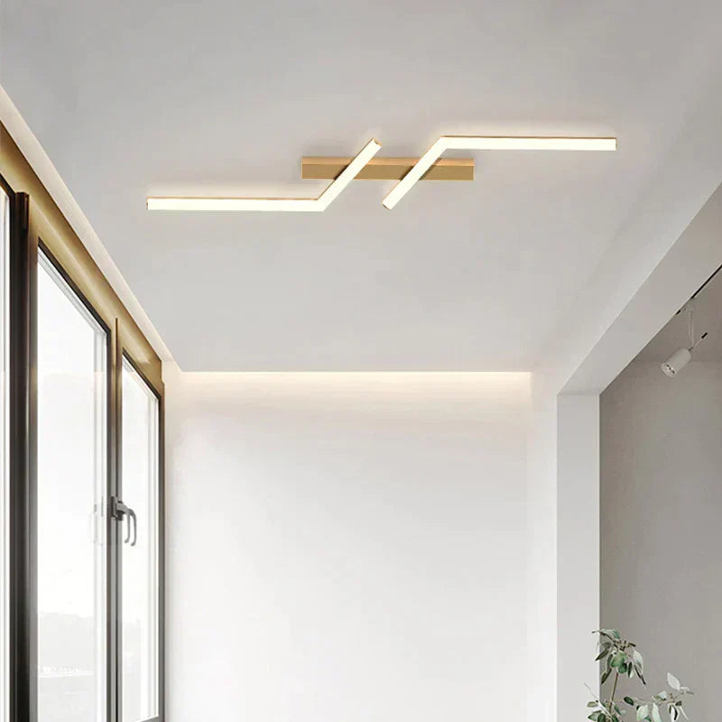 Moderne LED Loftlampe med Slank Linje Design til Stilfuld Belysning