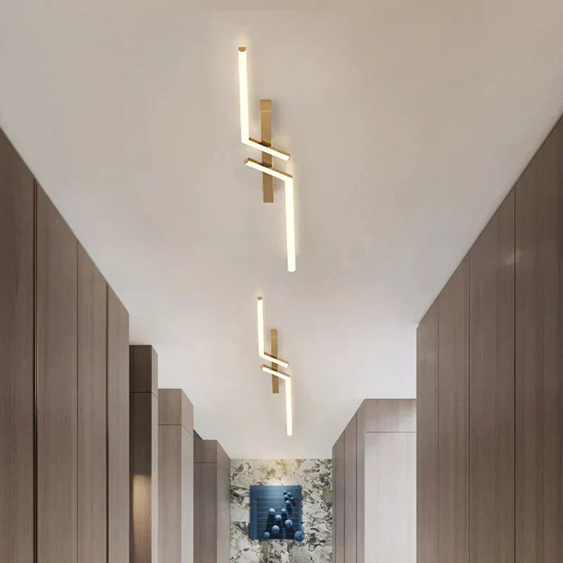 Moderne LED Loftlampe med Slank Linje Design til Stilfuld Belysning