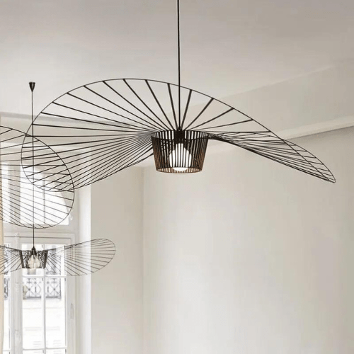 Vexaera Jernramme Kranse med Stofskærm, Art Deco Inspireret Belysning