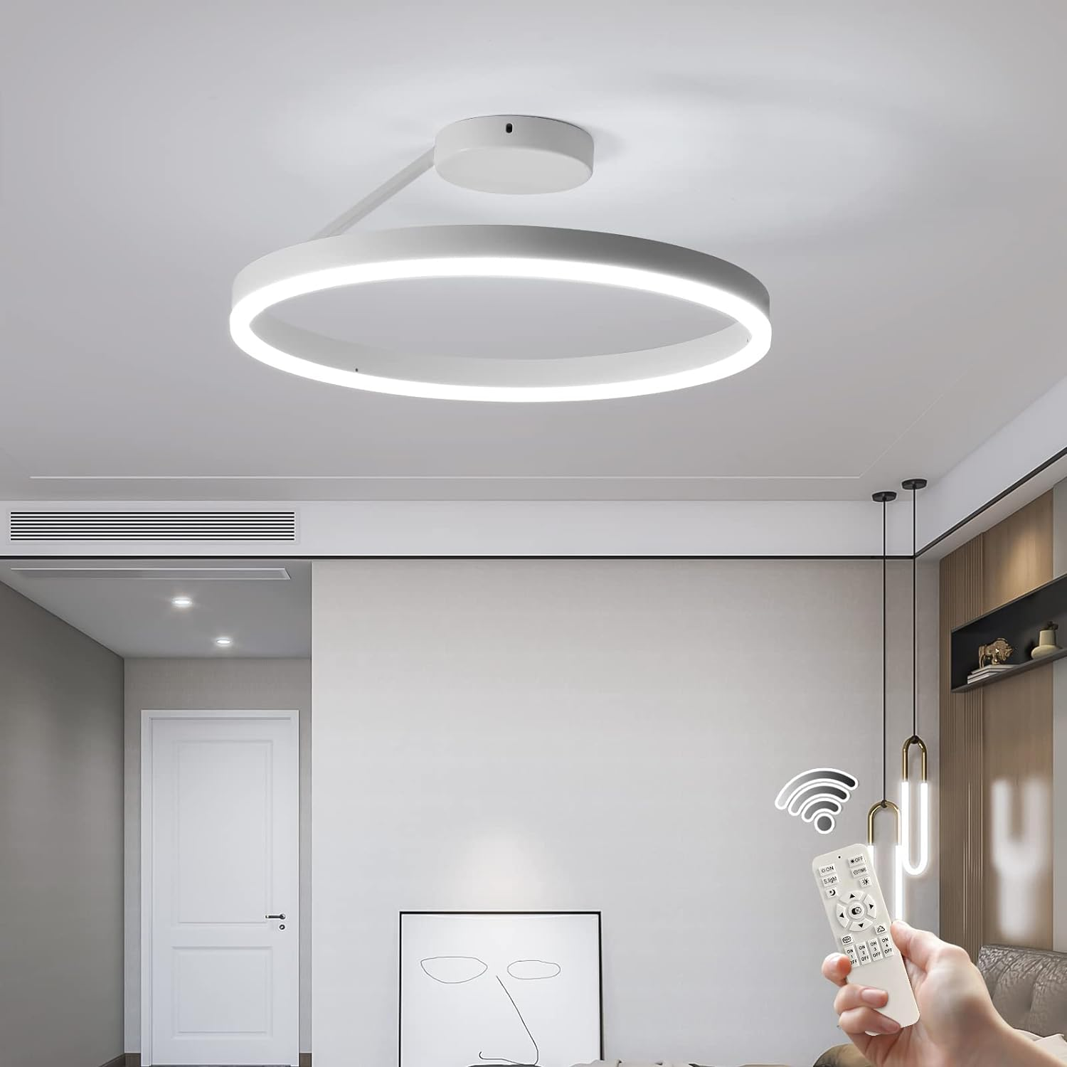 Minimalistisk LED Loftlampe - Metal Jern, Akryl