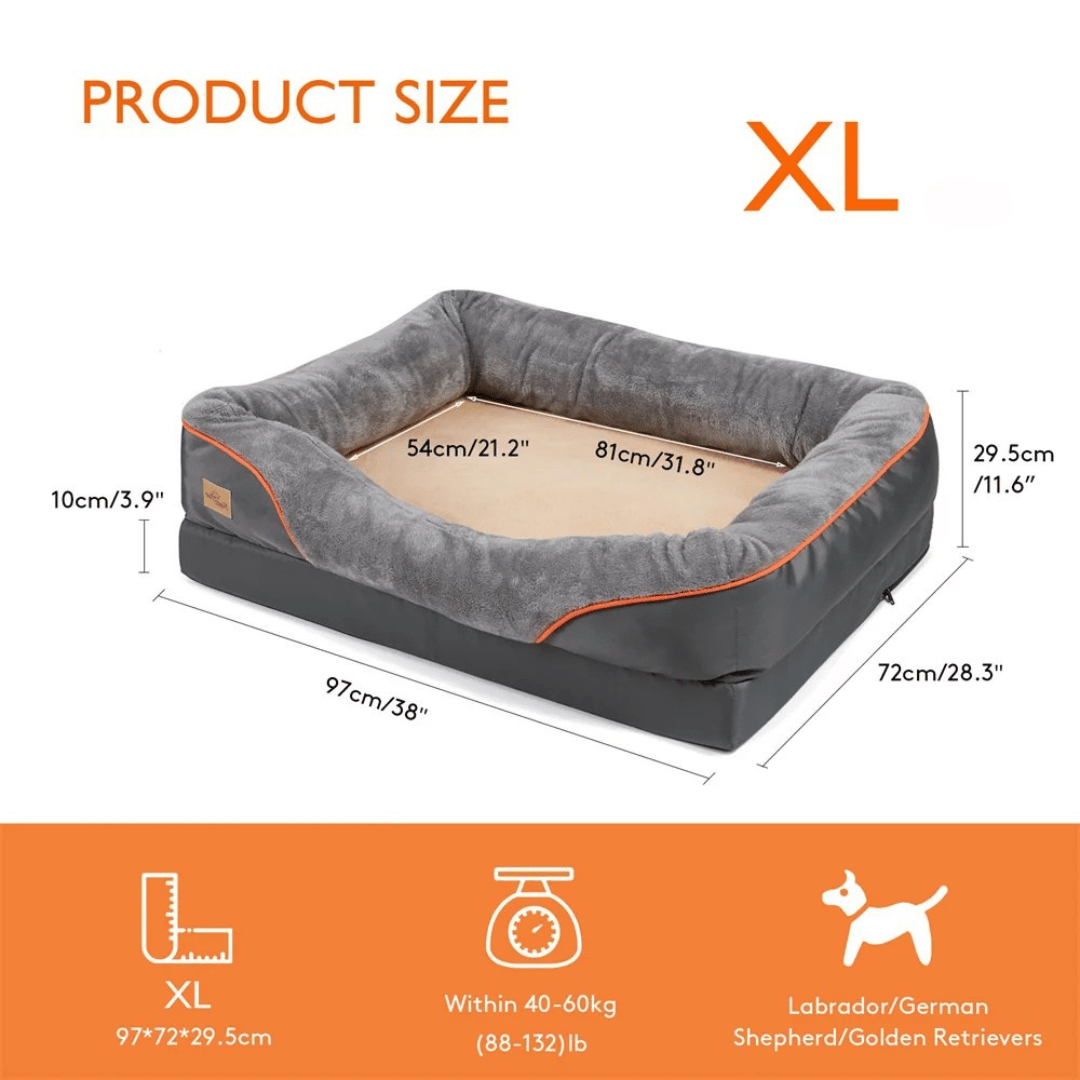 Ortopædisk Memory Foam Hundeseng til Store Racer