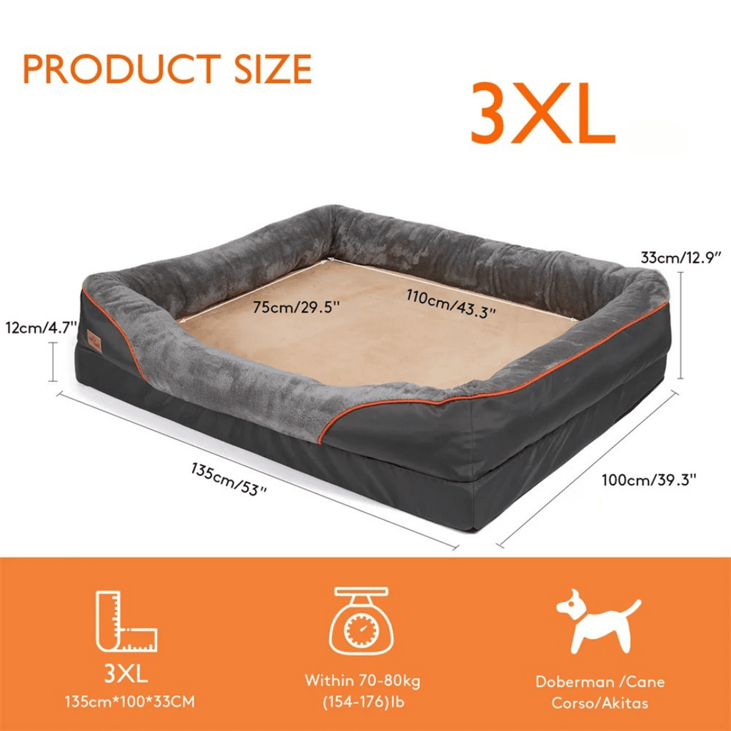 Ortopædisk Memory Foam Hundeseng til Store Racer