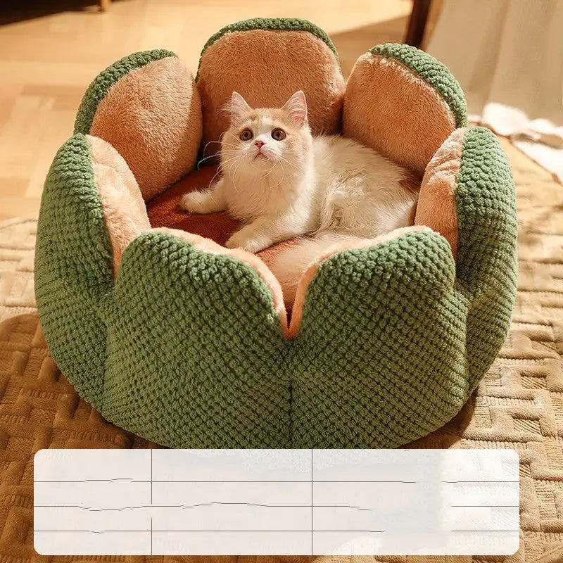 Blomst Kattebed - Blødt og Behageligt til Din Kat