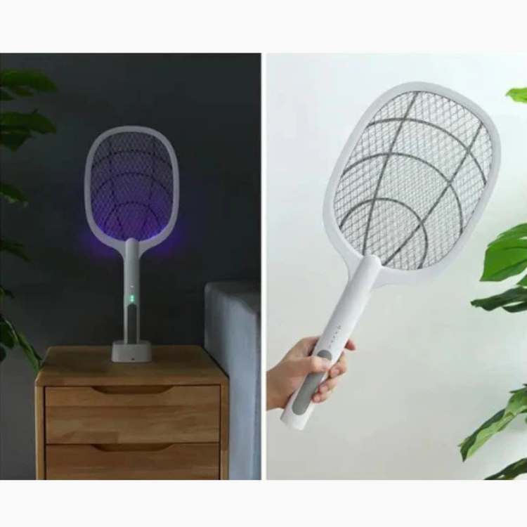 PestZap Genopladelig Insektdræber – 2-i-1 Racket & Stående Lampe