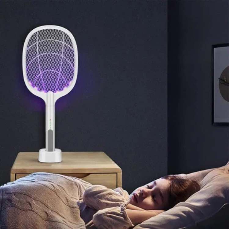 PestZap Genopladelig Insektdræber – 2-i-1 Racket & Stående Lampe