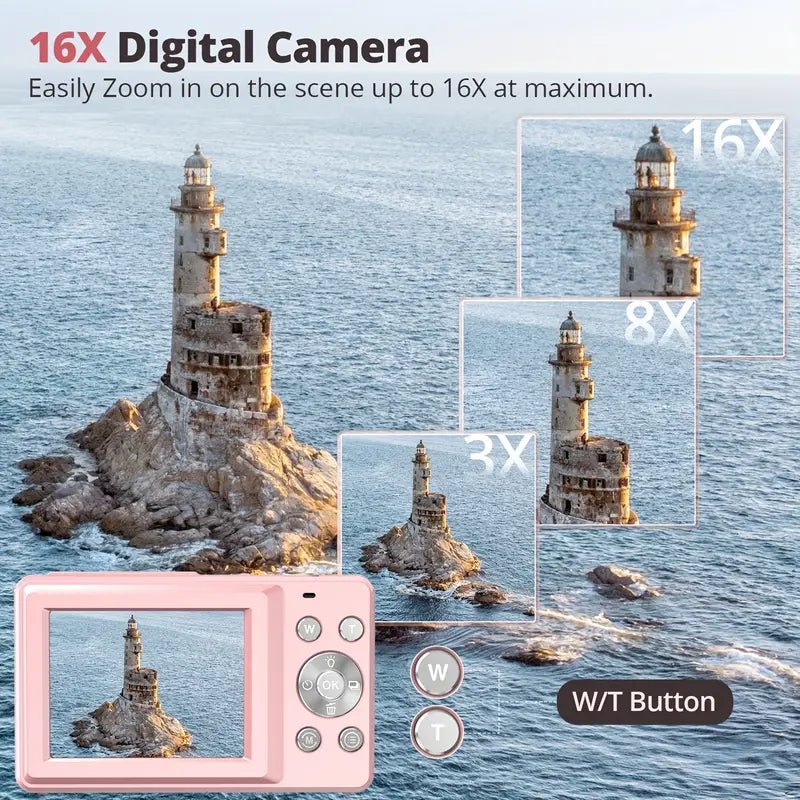 Vintage Digitalkamera | 1080p Video og HD-Foto | Kompakt Design