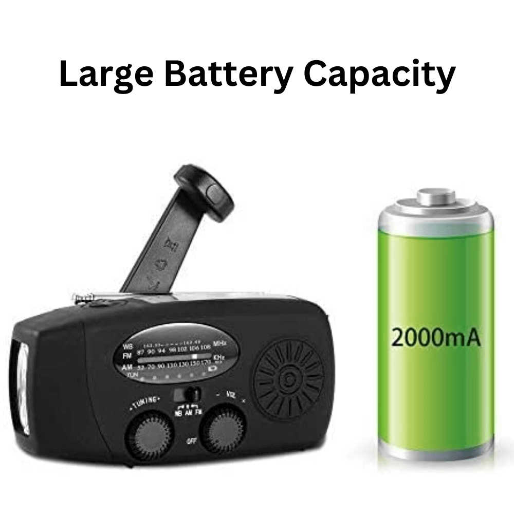 Bærbar Multifunktionel Vindsnurradio