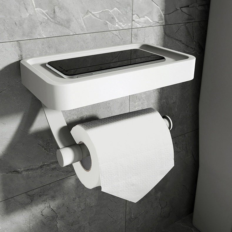 Toiletpapirholder med opbevaringshylde i rustfrit stål til badeværelset