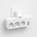 Stikdåse med 3 stik | Multi-stikdåse med USB & kontakt | PowerGrid