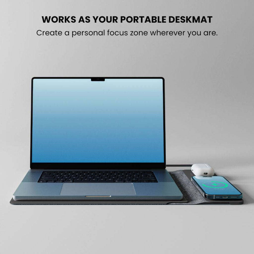 PowerDesk Sleeve – Slim Laptop Case med Trådløs Opladningsfunktion