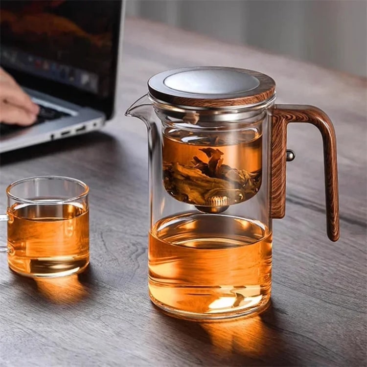 Glas teekande med si | PureTee