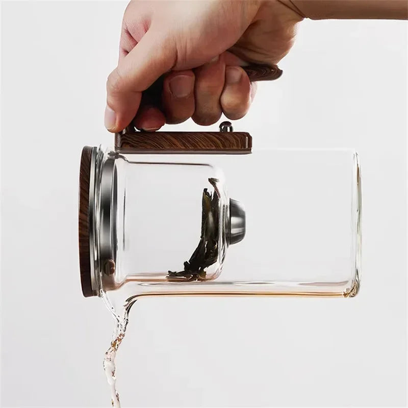Glas teekande med si | PureTee