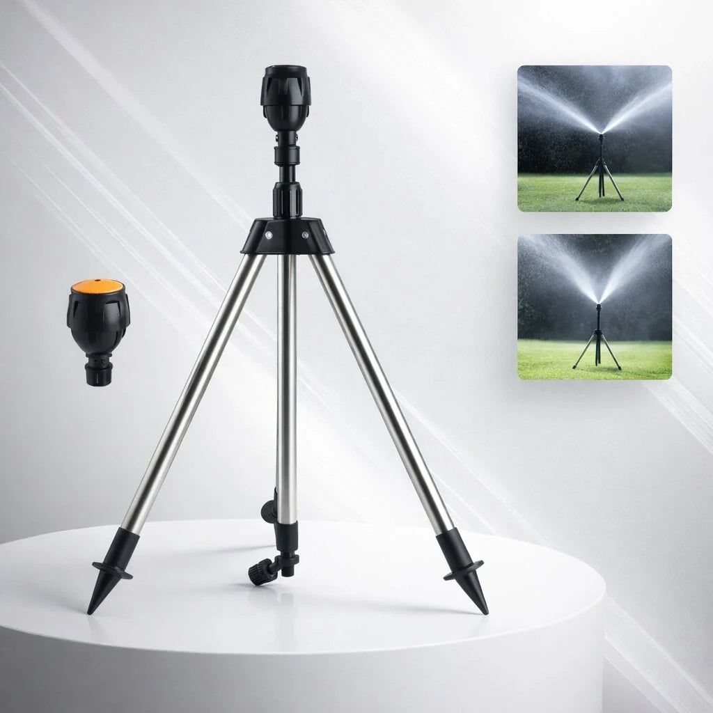 Plænebruser med stativ | 360° Sprinkler | Havebruser | AquaVento