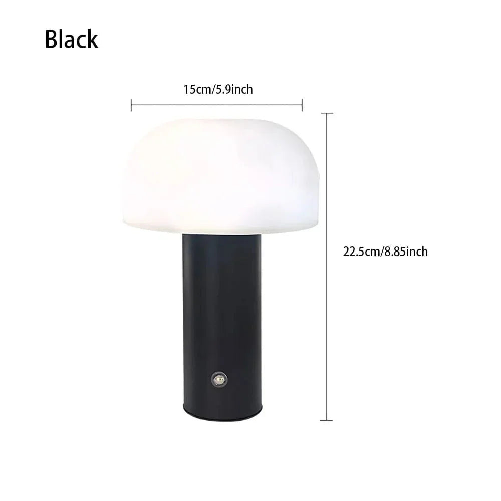 Genopladelig Svampe LED Bordlampe med Touch Kontrol
