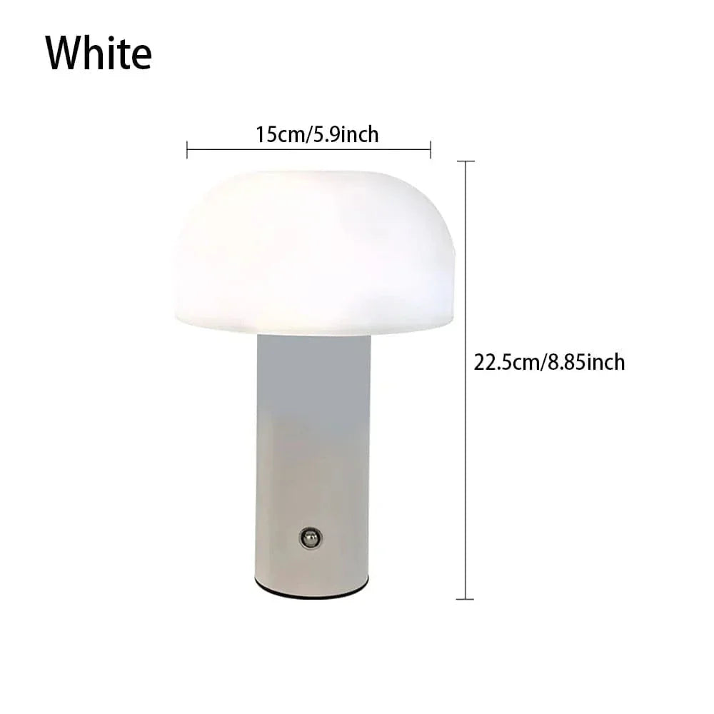 Genopladelig Svampe LED Bordlampe med Touch Kontrol