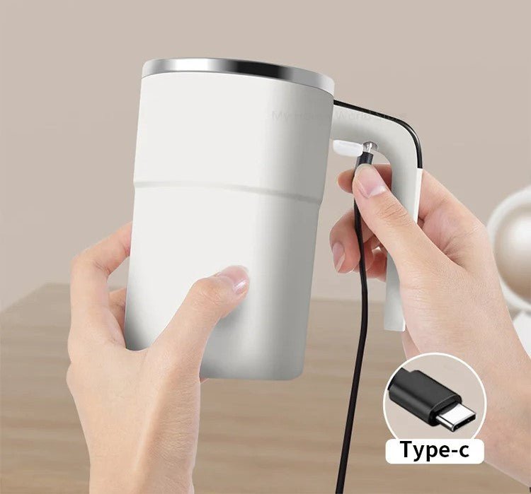 Genopladelig Selv-rørende Kaffe Kop – Smart Blandekop med Temperaturvisning
