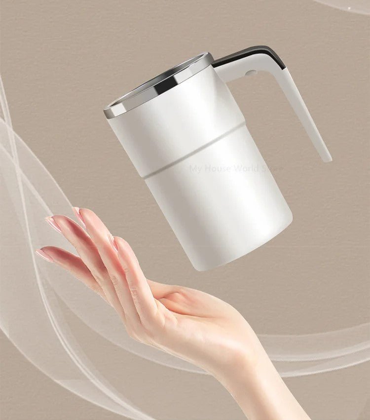 Genopladelig Selv-rørende Kaffe Kop – Smart Blandekop med Temperaturvisning