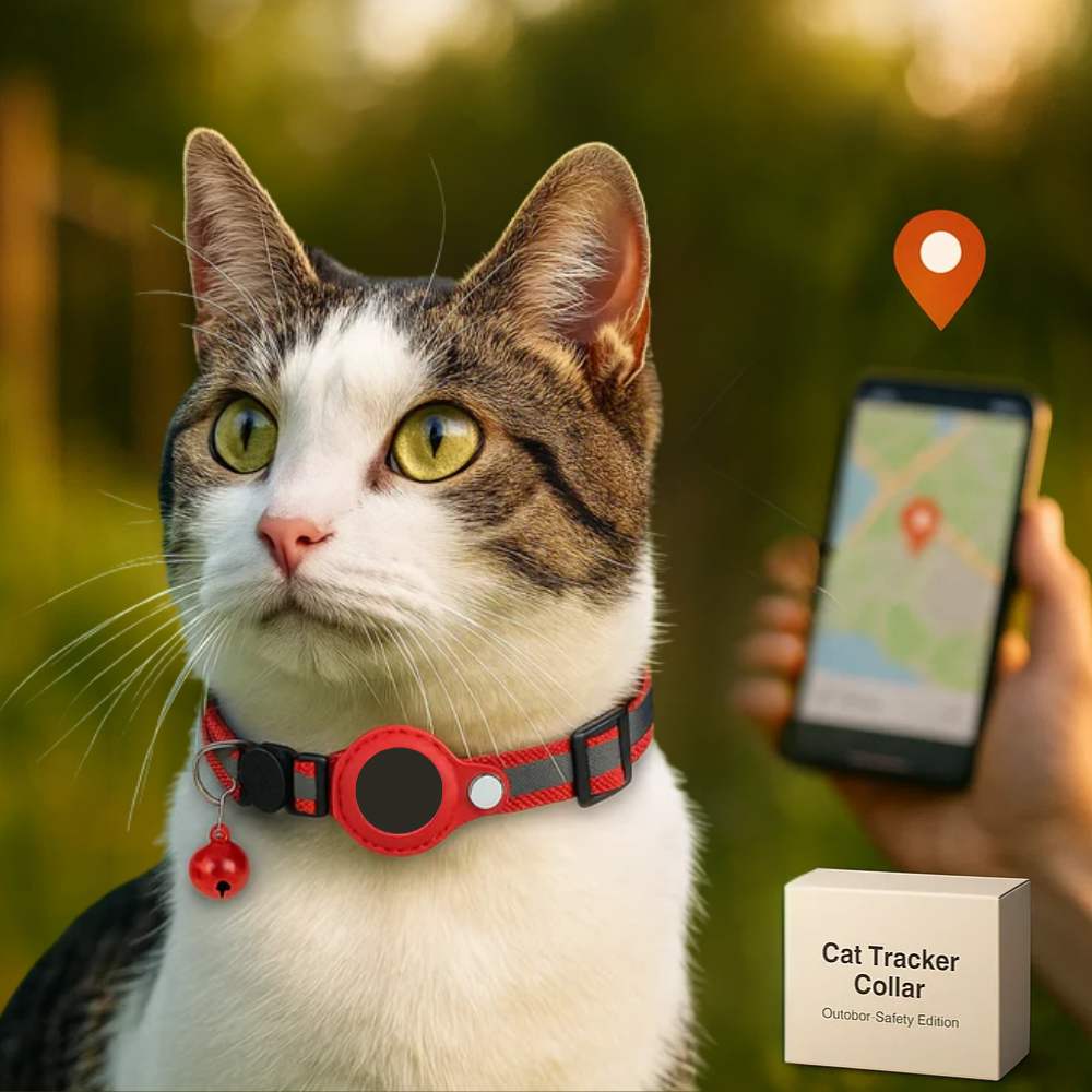 Kat GPS Tracker Halsbånd - Hurtig Udløsning & Reflekterende Design