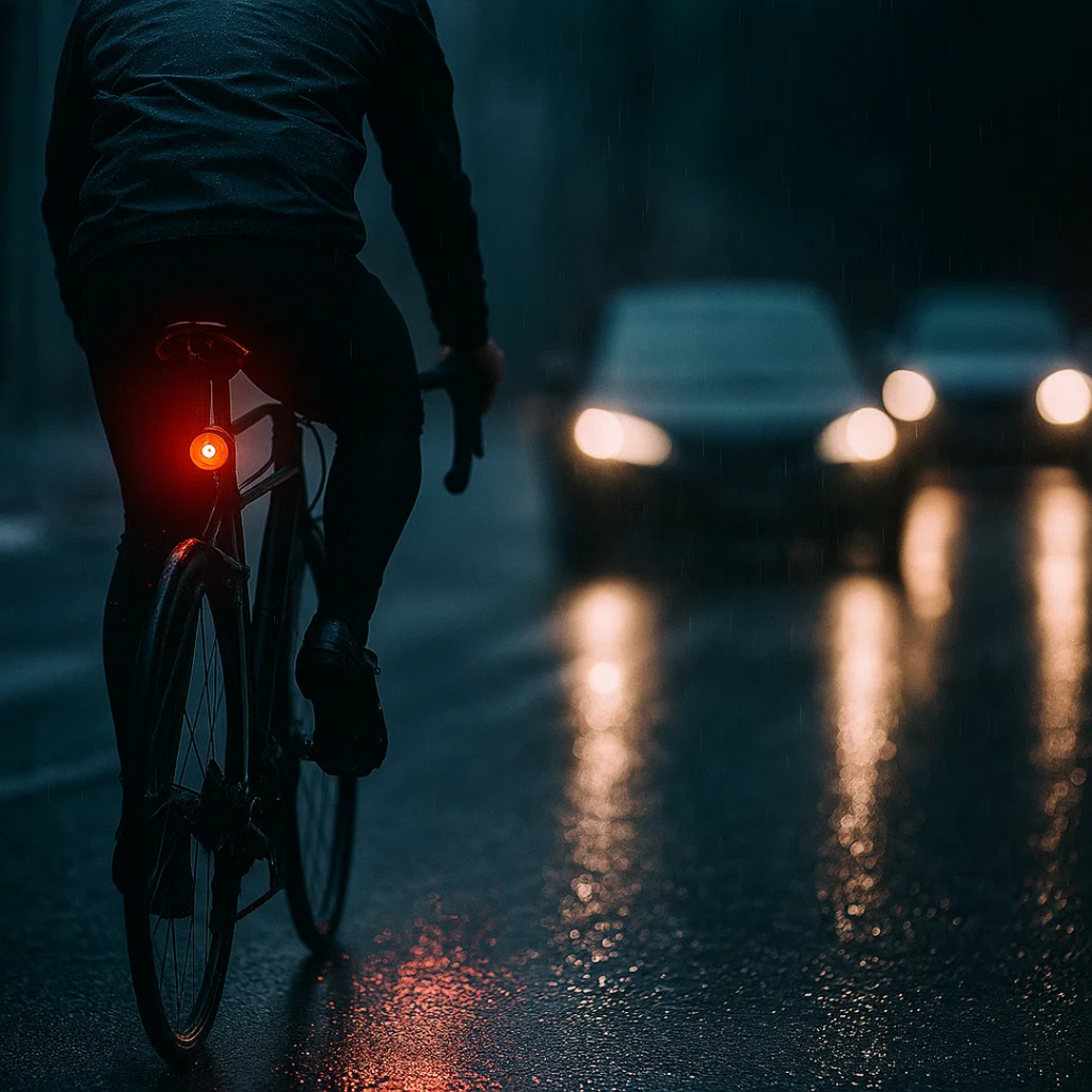 Baglygte & Bremselys til cykel og racercykel med 6 tilstande og batteri | Lumirad